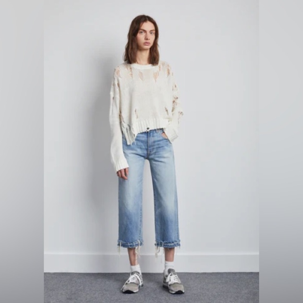 R13 Camille Mason Blue Destroyed Jeans